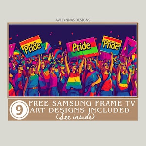 queer love painting | lgbtq frame tv art, queer love frame tv | Pride Parade Pop Art, Lesbian LGBTQ Art, Pride Month TV, Free TV Designs