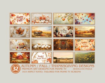 autumn frame tv art set Fall frame tv arts,frame tv art fall set,Fall Seasonal Bundle, Thanksgiving Art,Cozy Farmhouse Decor,frame tv art