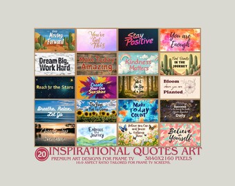 Motivational TV Art Frames, Inspirational Quotes Art for Samsung Frame TV, Motivational TV Art Frames, Digital Quotes for Frame tv