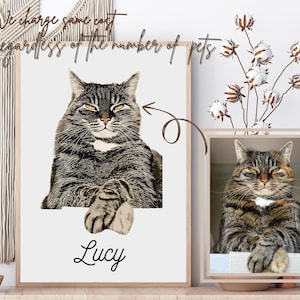 Customer custom painting print from pet photo,Pet Memorial Gift,Custom Pet Digital Painting,Cartoon Art,Instant Download,Custom Pet gift