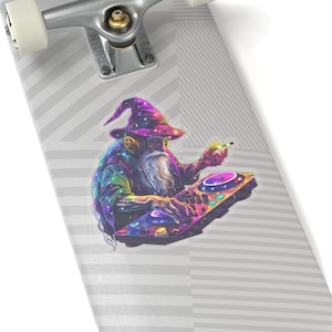 Trippy Wizard DJ Sticker, "DJ Rumbledore"