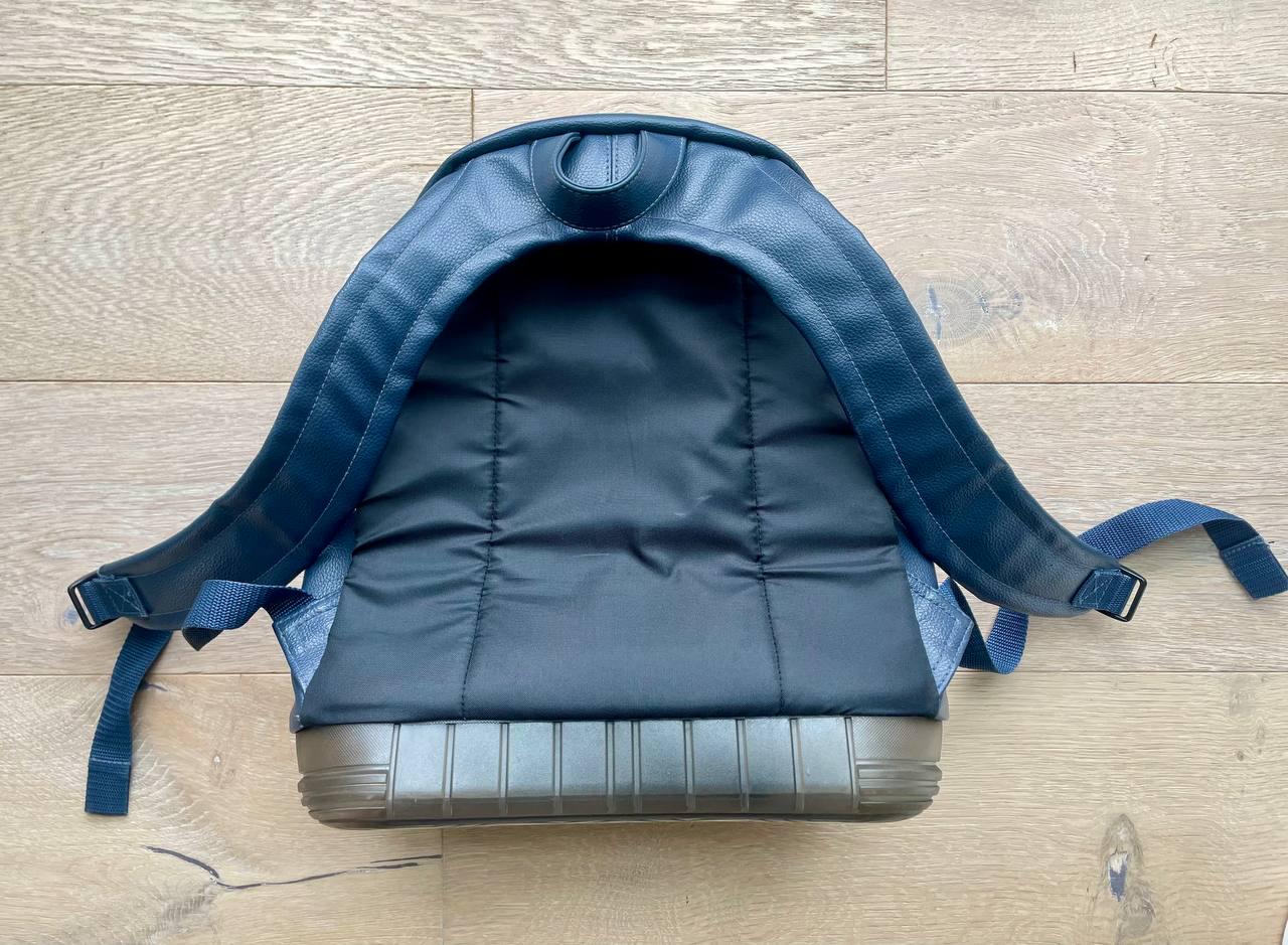 Nike Vintage 1990's/2000's Faux Leather Blue Mini Backpack F1 JPM
