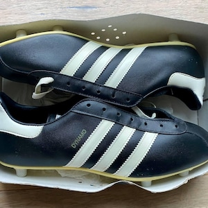NEUE VINTAGE 1980er Adidas Dynamo Klaus Fischer Fußballschuhe. Größe 8,5UK/9US/42,5EUR. Hergestellt in der UdSSR