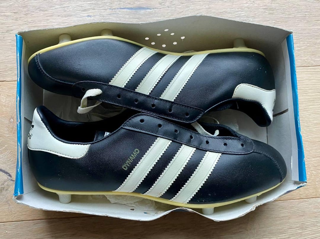 NEW VINTAGE 1980's Adidas Dynamo Klaus Fischer Football Shoes With