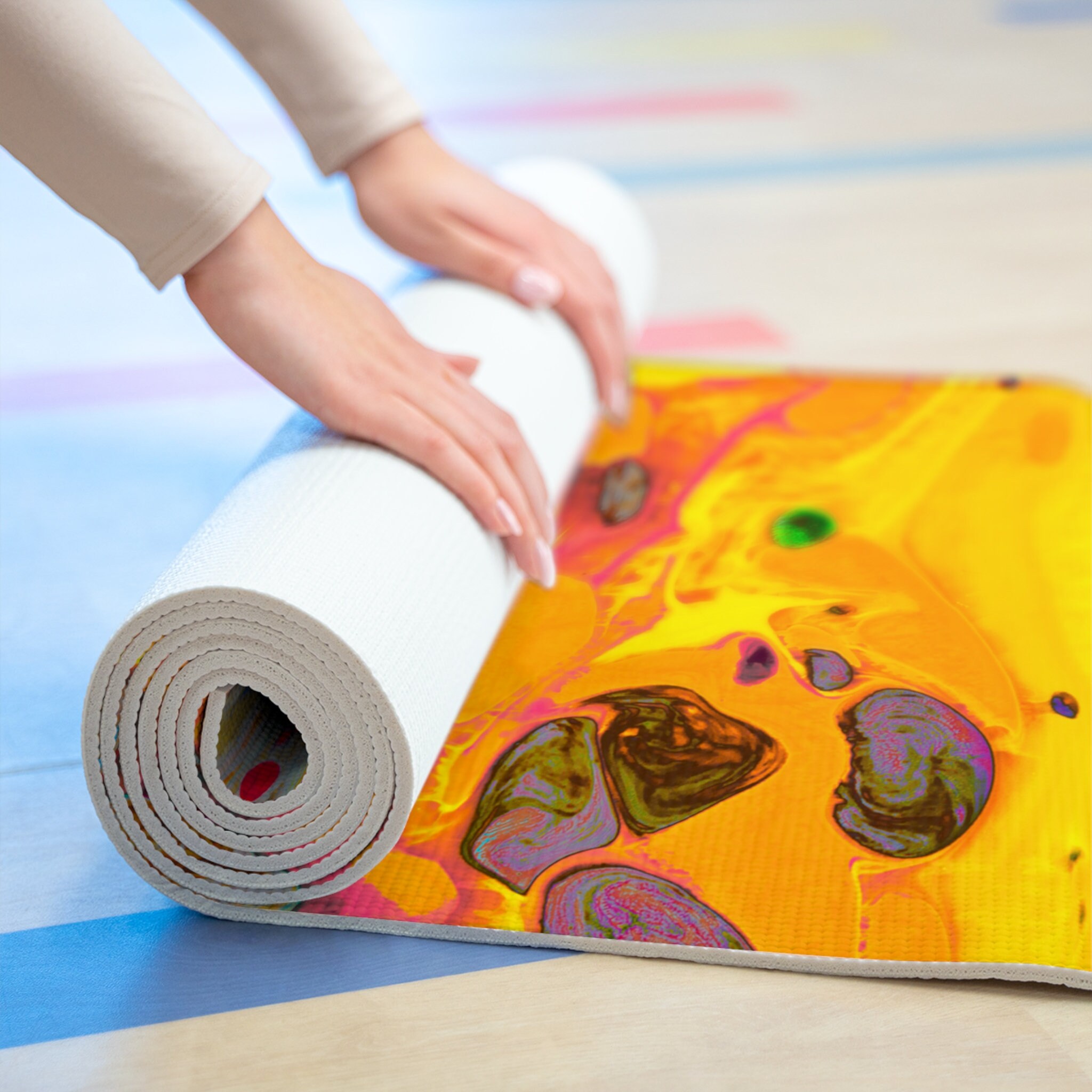 Color Swirl Exercise Mat & Yoga Mat - Etsy