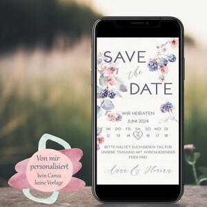 Digitale Save The Date-kaart | Uitnodiging | Bruiloft uitnodiging | 024 UUR