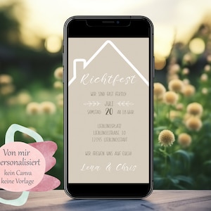 Richtfest | personalisierte digitale Einladung | 002 R