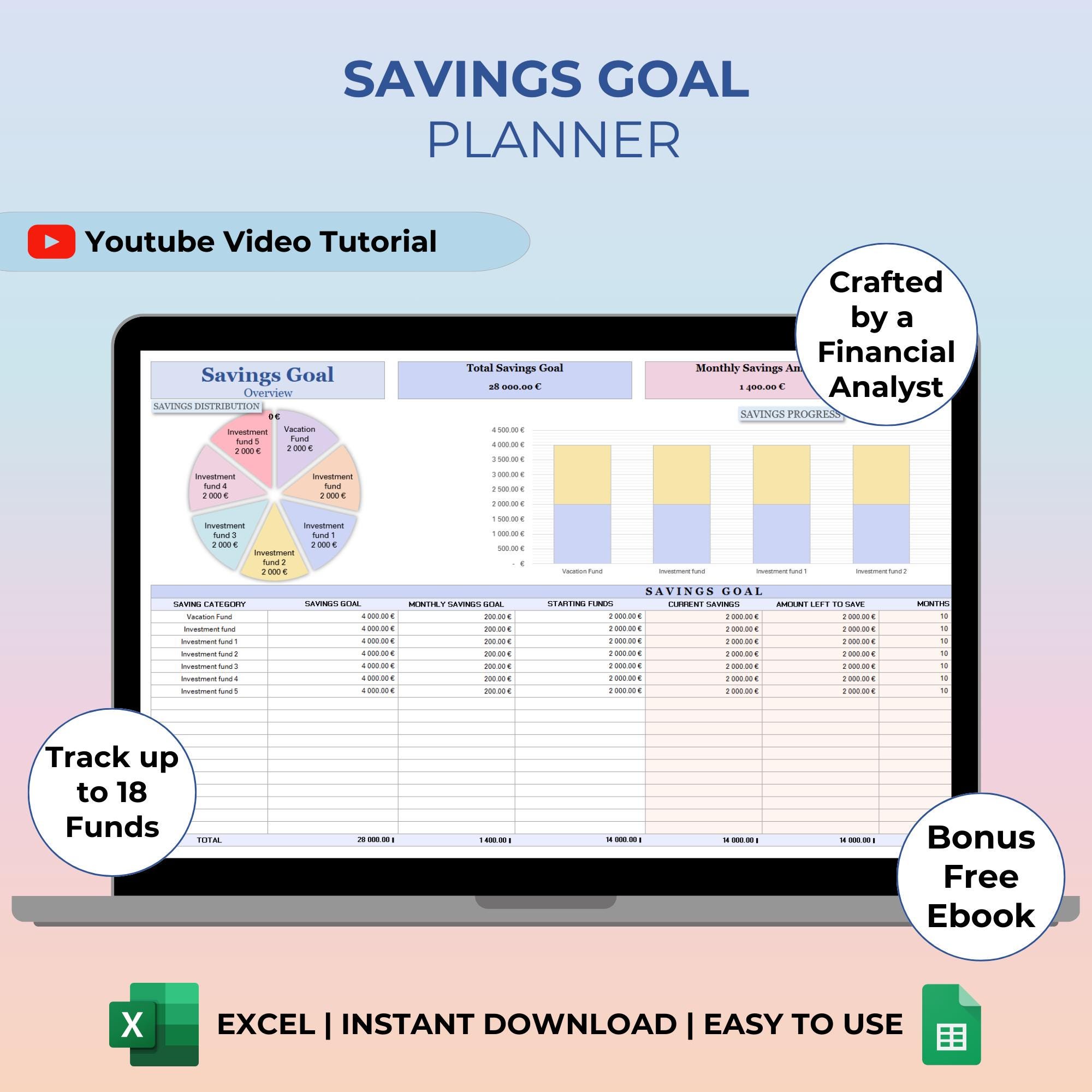 Example of Savings Tracker