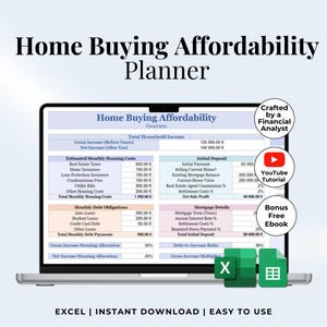 Bostadsköpskalkylator - Bedöm din överkomliga ekonomi, bolån och kontantinsats i Google Sheets och Excel, köpkraft för hus, fastigheter
