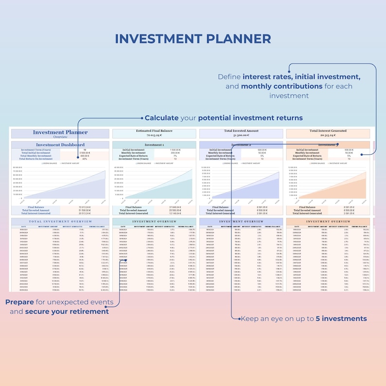 Investment Tracker Google Sheets Excel Trading Crypto Stock Portfolio ...