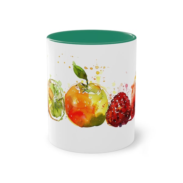 Frucht Tasse, Schöne Tasse mit Früchten, Perfektes Geschenk für Geburtstage, Hochzeiten, Jahrestage etc.