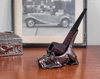 Circa 1930 Premier Pipe Co. Bruyere Pipa sin bebida, marcada como 'Trinity' Bruyere