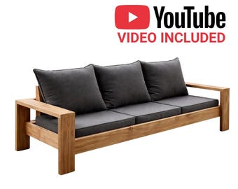 Planos de sofá de exterior: guía fácil para construir muebles de patio - Descarga digital inspirada en HomePro Hero