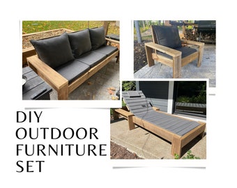DIY Outdoor Furniture Set (3 Plan Bundle)