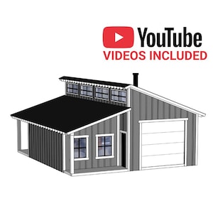 Planos de granero de postes de 28 x 32 pulgadas (hazlo tú mismo) / Construcción económica de garaje o taller / Serie de YouTube / HomePro Hero