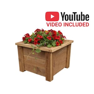 Cedar Tone Raised Planter Box Plans: DIY Outdoor Decor (PDF)