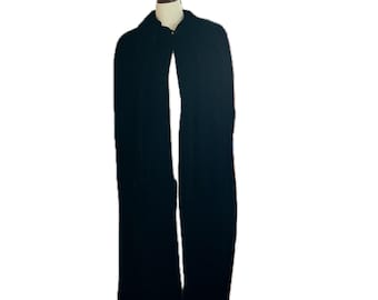 Vintage Velvet Cape Long Cloak Whimsygoth Gothic Halloween Cosplay Black 51 In