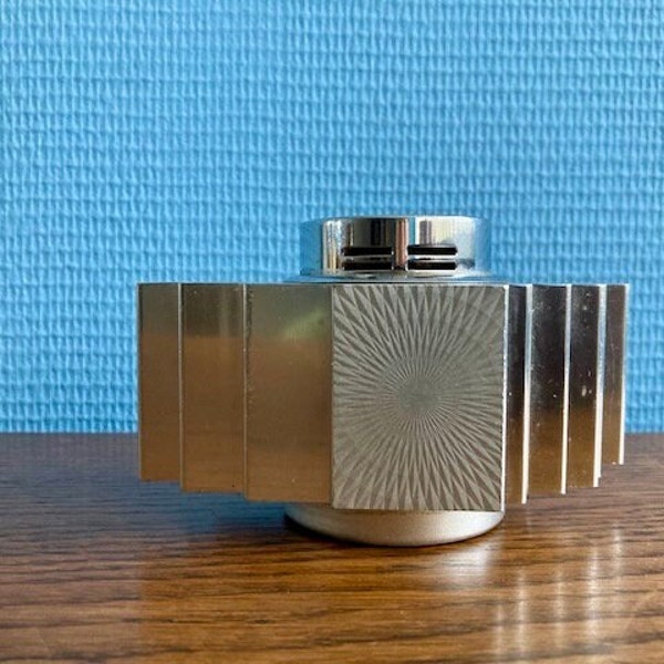 Retro aluminum table lighter from the Sarome brand from 1960