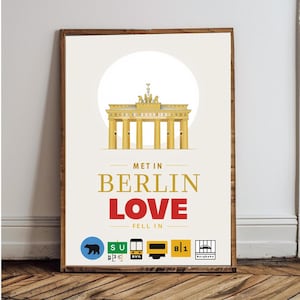 Berlin Poster, Minimalist, Mid-Century Modern, Berlin Travel Print, Germany Poster, Berlin Wall Art, Berlin Germany Print, Digital Download