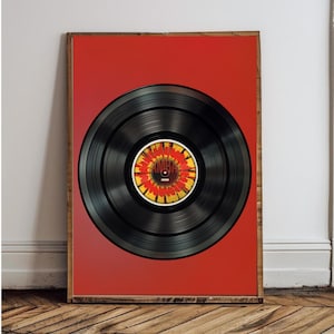 Vintage Record Eclectic Wall Art, Trendy Art, Retro Printable, Eccentric Prints, Music Poster, Vinyl Download, Vinyl Records, Digital File