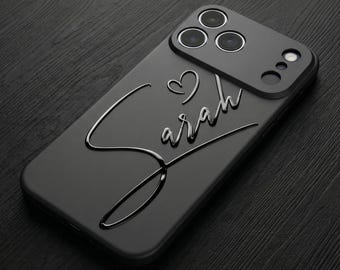 Personalized Cursive Name iPhone Case: Custom Name with a Heart