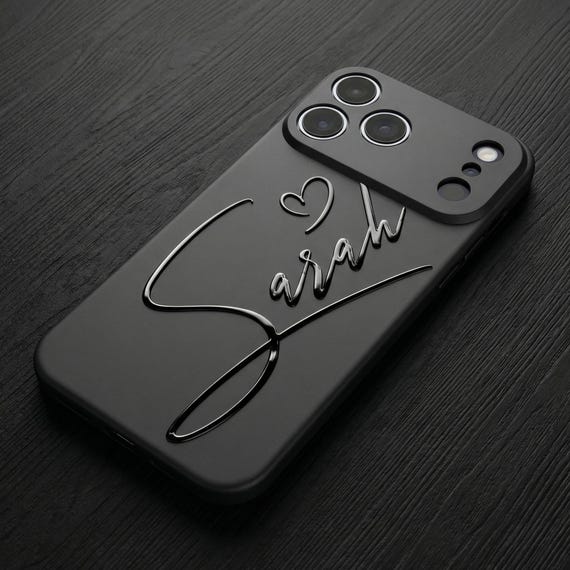 Personalized Cursive Name iPhone Case: Custom Name with a Heart
