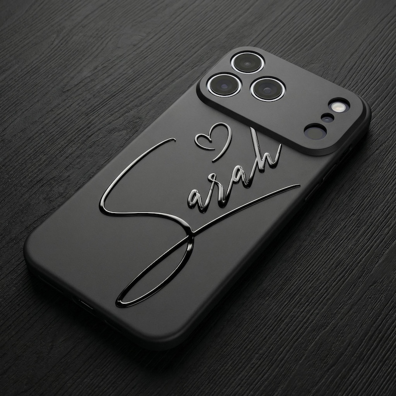 Personalized Cursive Name iPhone Case: Custom Name with a Heart image 1