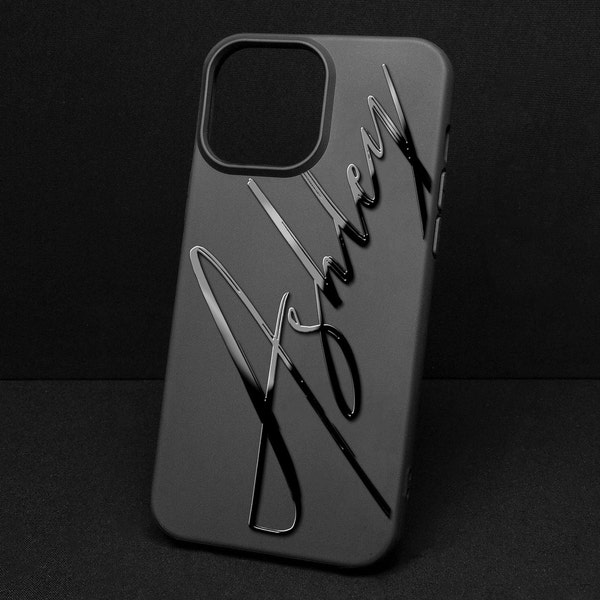 Name iphone cases with Embossed glossy case personalized iphone case for iphone 11 12 13 14 15 pro max