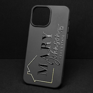 Étui pour iPhone avec logo d'agent immobilier Étui pour iPhone avec logo immobilier Étui pour iPhone avec logo personnalisé Étui pour iPhone avec logo d'entreprise