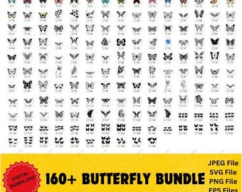 Butterfly Bundle SVG, Cricut Cut File, Silhouette Stencil (Digital Download)