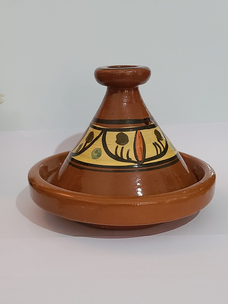 Moroccan Clay Tagine, Traditional Clay Cooking Pot, Artisanal Tagine Dish, Moroccan Culinary
