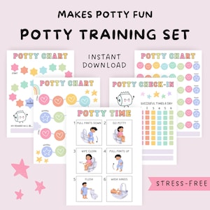 Zindelijkheidstrainingskaart, afdrukbare zindelijkheidstrainingskaart voor peuters, Montessori-beloningskaart voor kinderen, stickerkaart voor zindelijkheidstraining voor kinderen met een visueel beloningssysteem