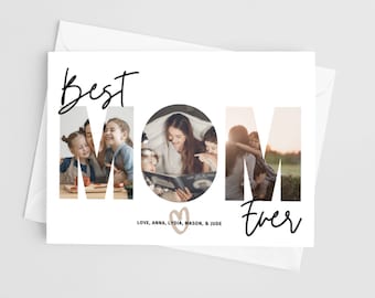 MOM Photo Greeting Card, Best Mom Ever, Mother's Day Card