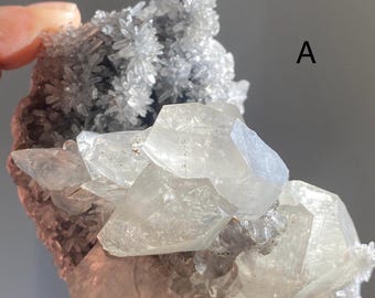 Quartz With Pink UV Calcite Crystal Raw Specimens