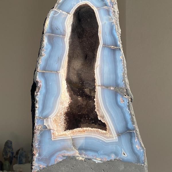 Amethyst With UV Calcite Crystal Cathedral