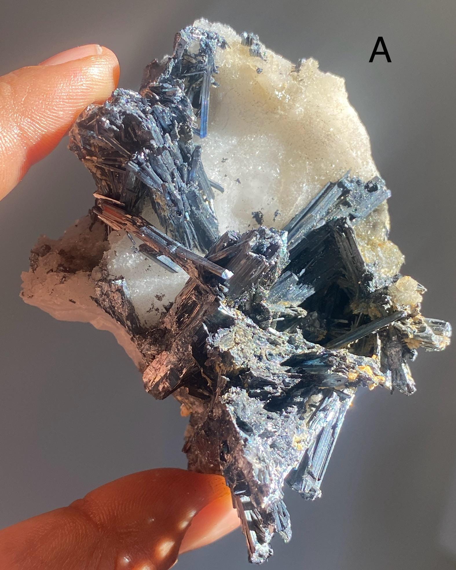 天然石 原石 鉱物 石英？ 輝安鉱水晶と石英原石標本 - Etsy 日本