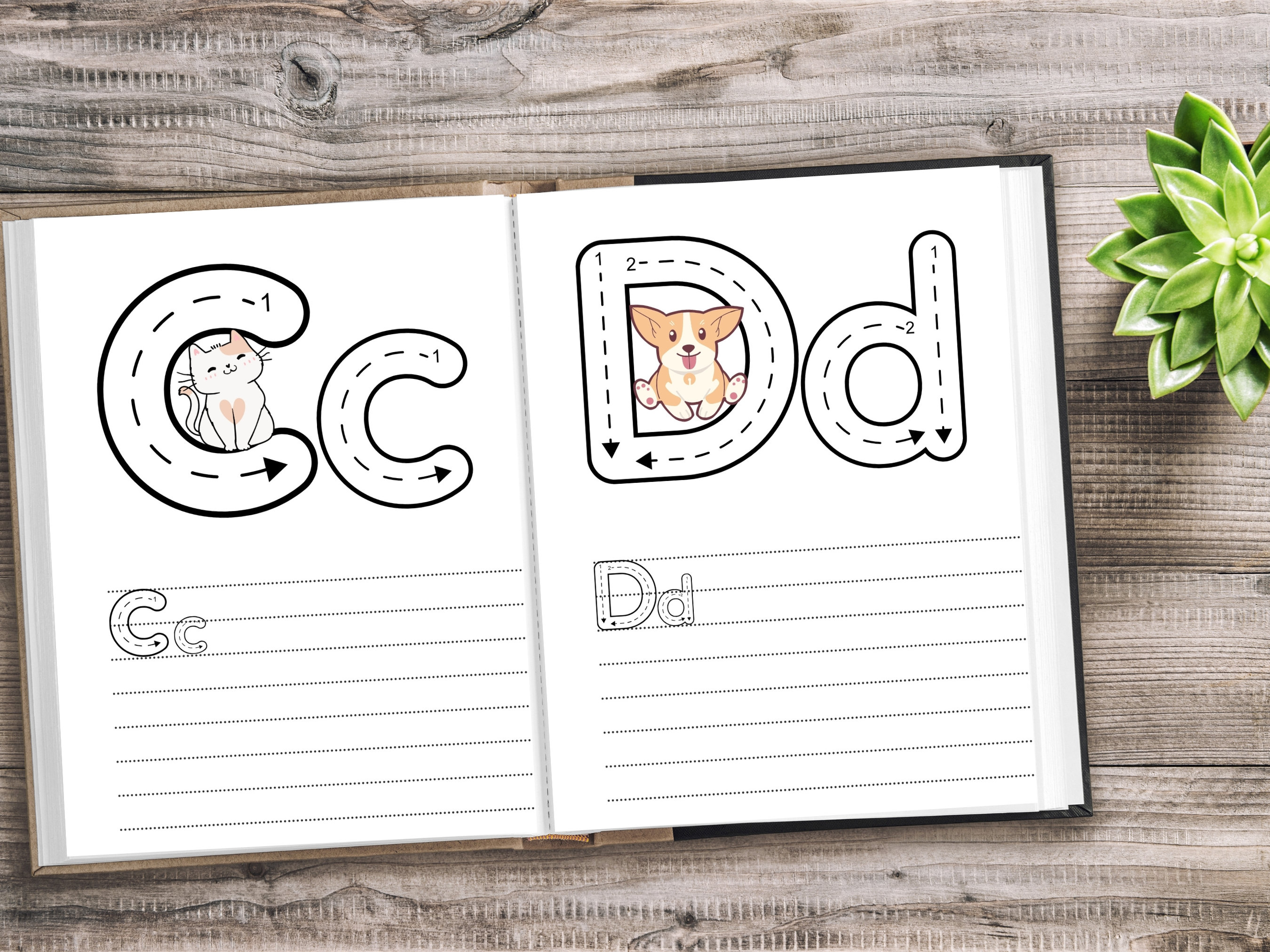 Printable Alphabet Book Pages Worksheets for Kids, Toddlers