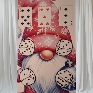 Gnome Christmas Savings Challenge Carte pliante Cube Scratch Domino, Sudoku Aids Finance Enveloppe Méthode DIN A6 Taille : 85 mm x 148 mm