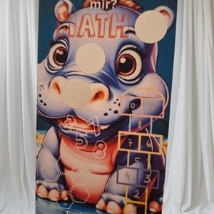Hippo Baby Math Savings Challenge tarjeta plegable para rascar, aritmética, colorear, ayuda a las finanzas método sobre DIN A6 tamaño: 85 mm x 148 mm