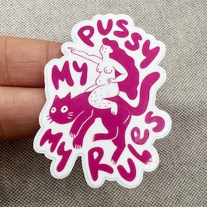 Feminist Vinyl Sticker | My Pussy My Rules | GIRL POWER | Future is female | Women's Right | Equality| My Body My Choice