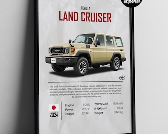 Toyota Land Cruiser LC76 Wall Art | Iconic 70 Series 4x4 Poster