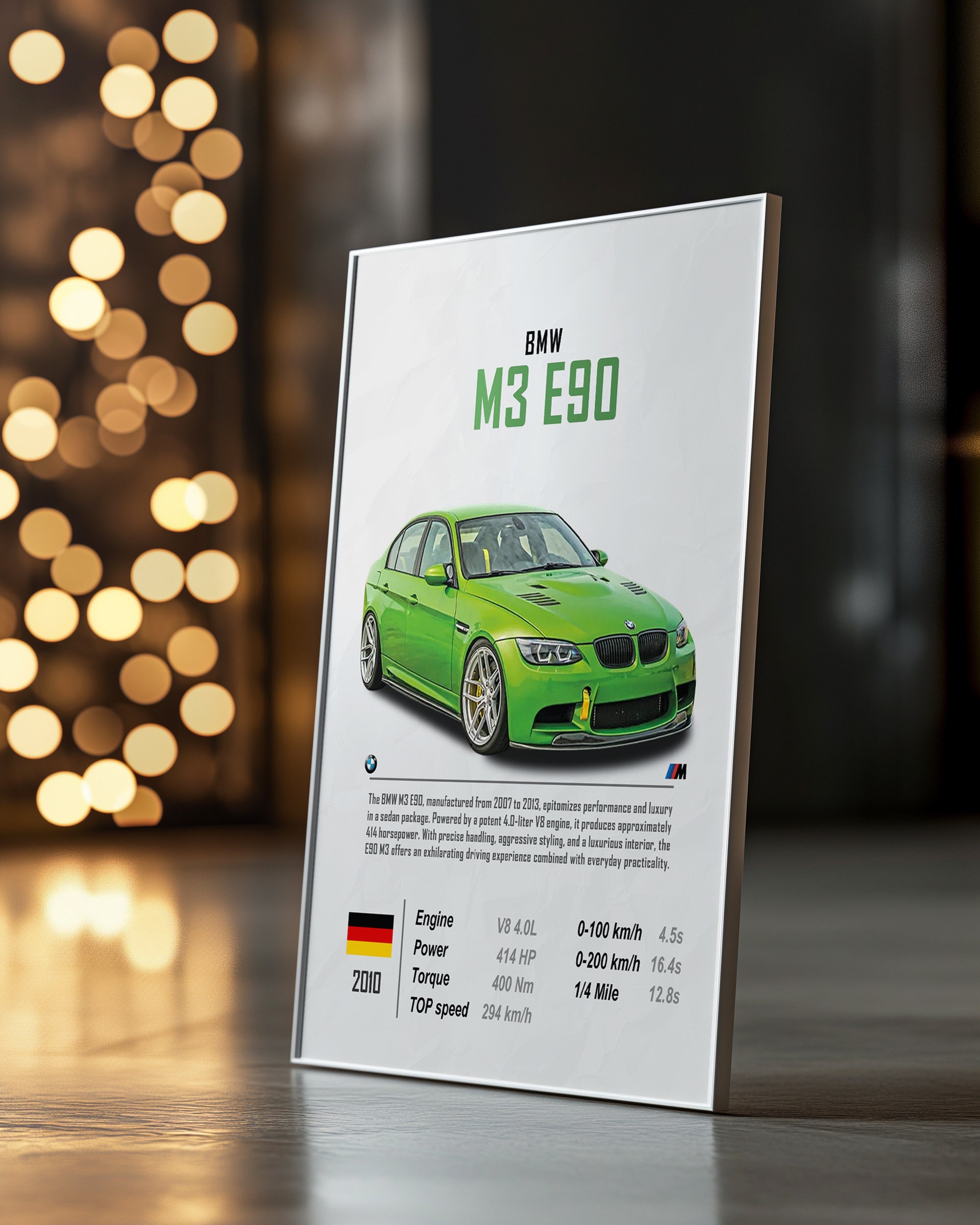 BMW M3 E90 Poster: Car Enthusiast Wall Art (digital Download) - Etsy