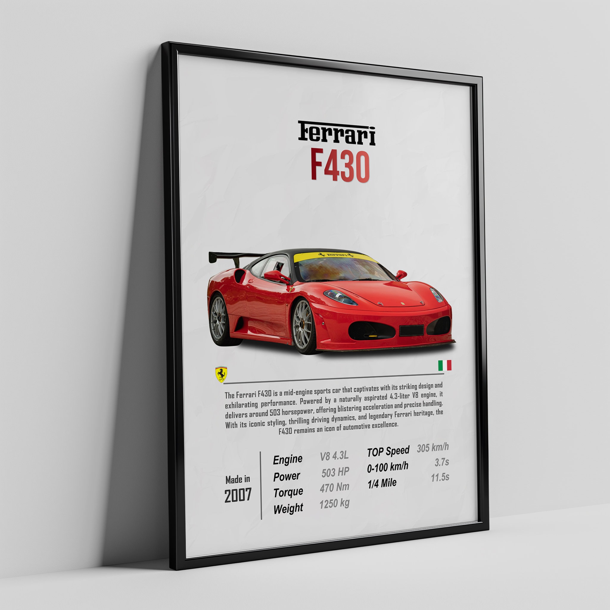 Ferrari F430 Poster: Supercar Wall Art (digital Download) - Etsy