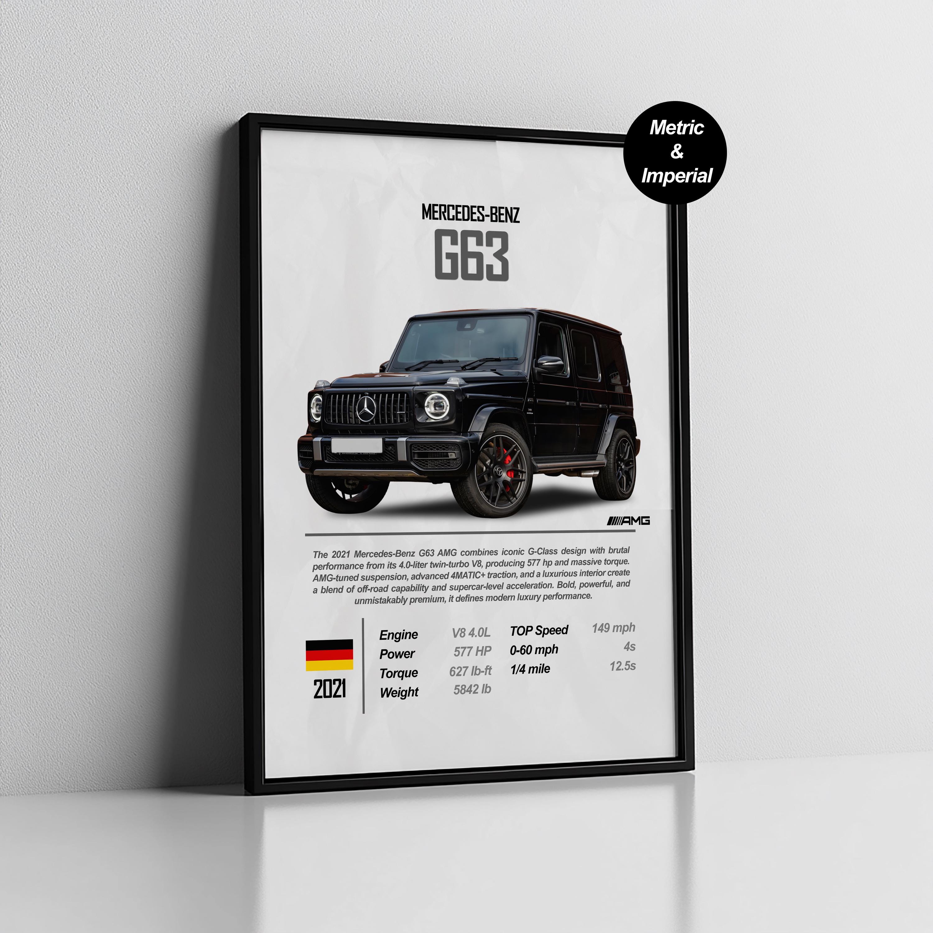 Tableau Pop Art Mercedes G63 En Verre Acrylique - Décoration Murale Moderne
