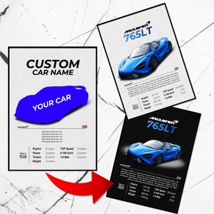 Impressão de carro personalizado para impressão, poster digital imprimível, presente para ele, namorado, homem, entusiasta de carro, arte de parede para crianças, meninos, decoração de parede de quarto