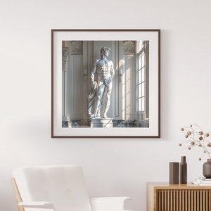 Poster Photo of Greek God Black and White (13)