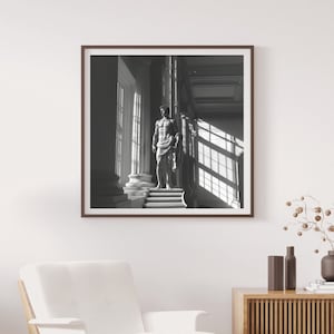 Poster Photo of Greek God Black and White (16)