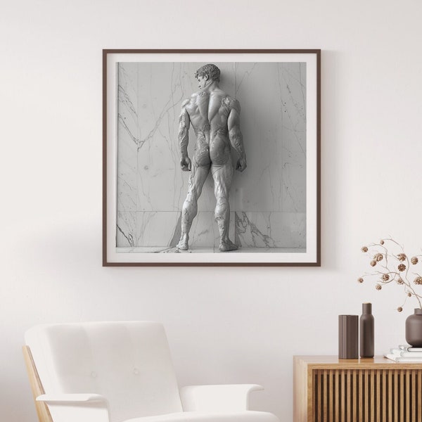 Poster Photo of Greek God Black and White (1)