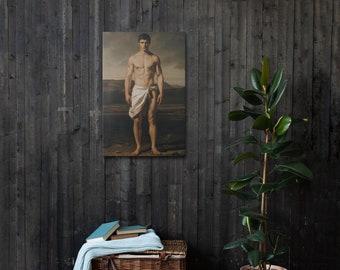 Canvas Oil Painting of Young Male Model (6)