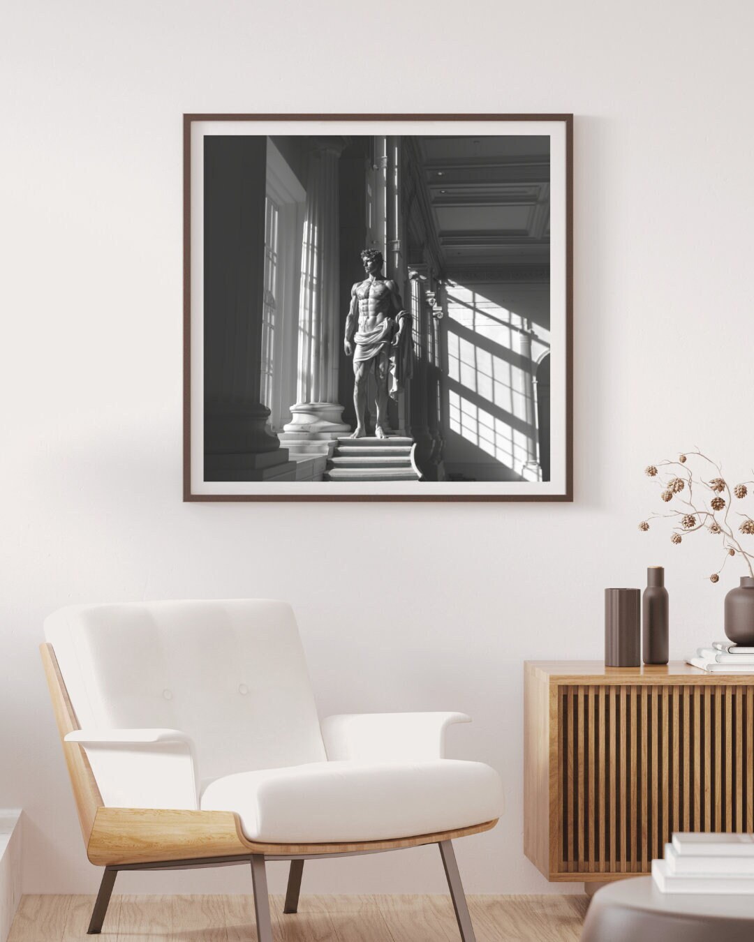 Poster Photo of Greek God Black and White (16)